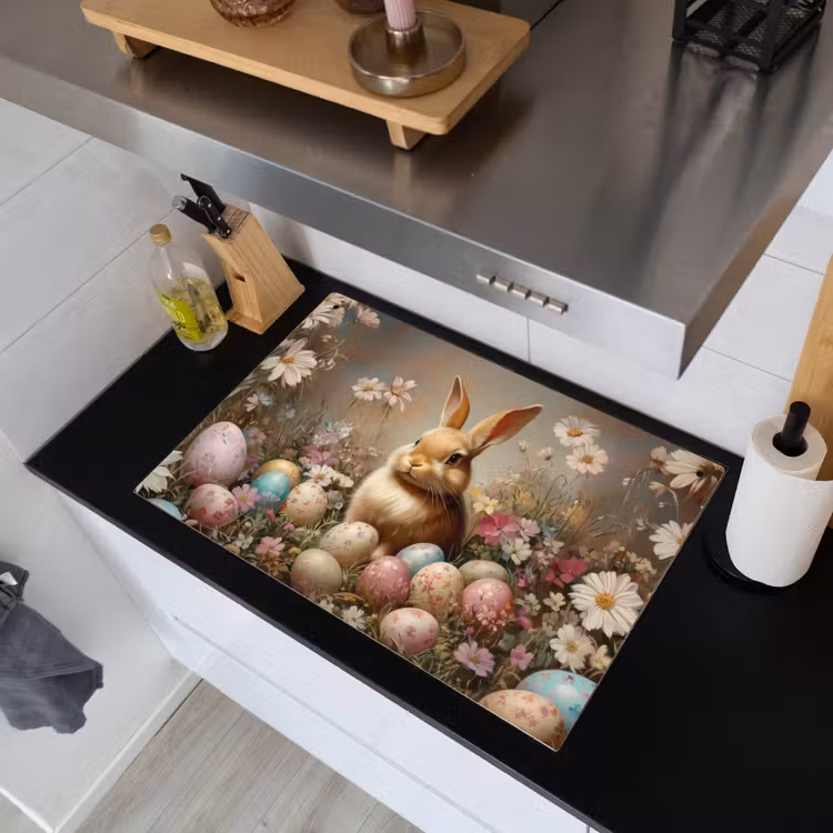 Paashaas - Lente - Paaseieren Inductie beschemer met haakjes klein -sfeer1