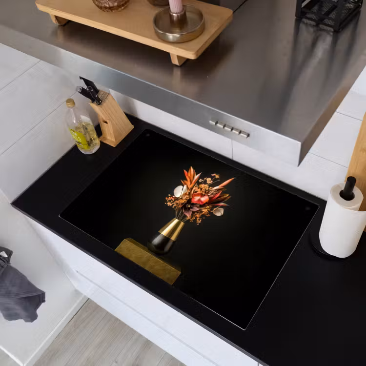 Exotisch - Boeket - Vaas - Goud Inductie beschemer met haakjes klein -sfeer1