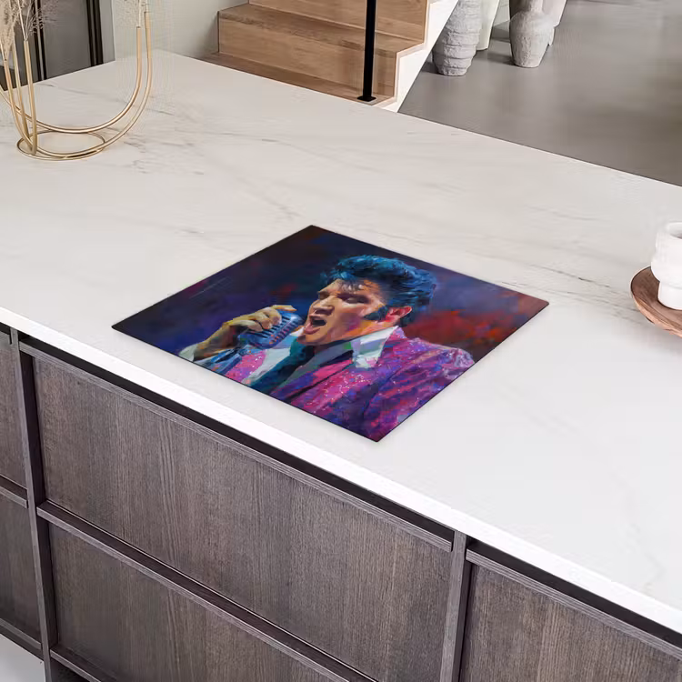 Expressief - Microfoon - Paars Inductie beschermer vinyl 3mm middel -sfeer8