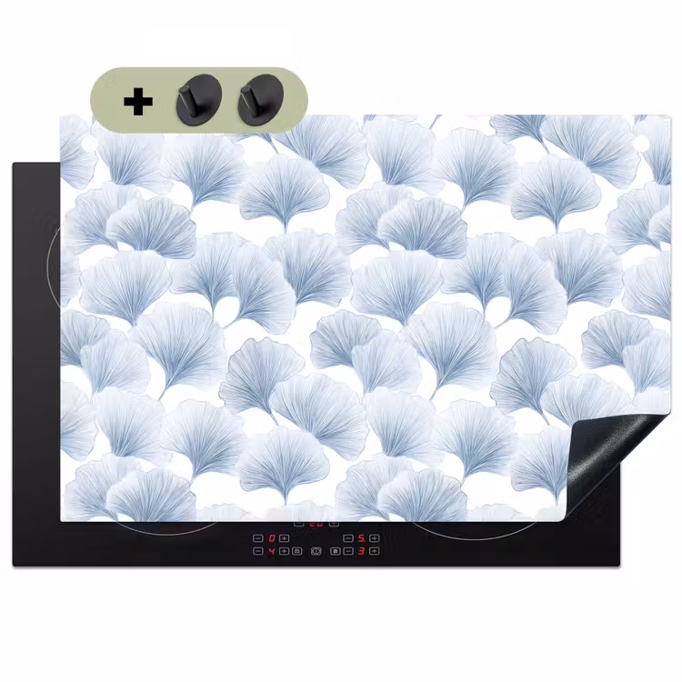 Waaier - Modern - Blauw Inductie beschemer met haakjes klein 777 -3d
