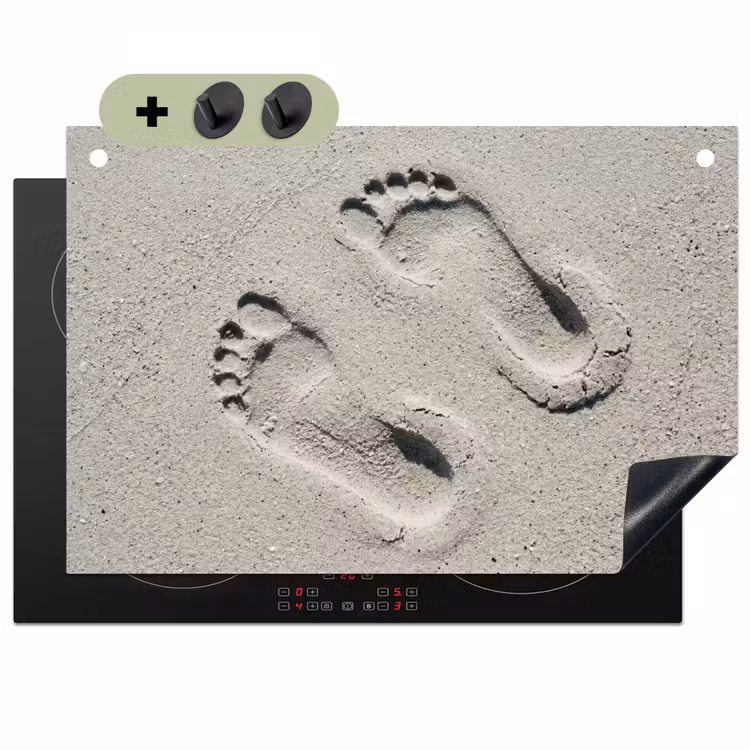 Voeten - Zand - Zee Inductie beschemer met haakjes klein -3d