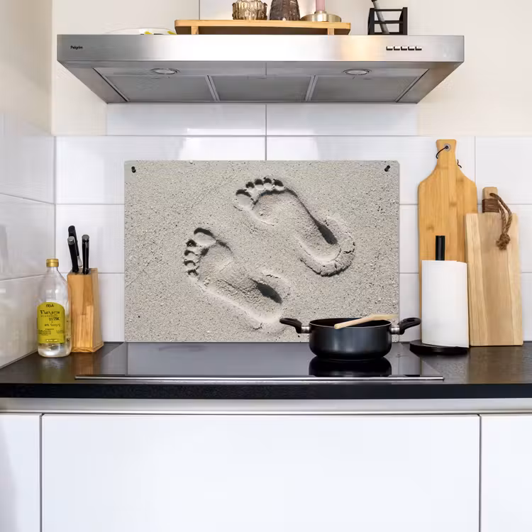 Voeten - Zand - Zee Inductie beschemer met haakjes klein -sfeer2