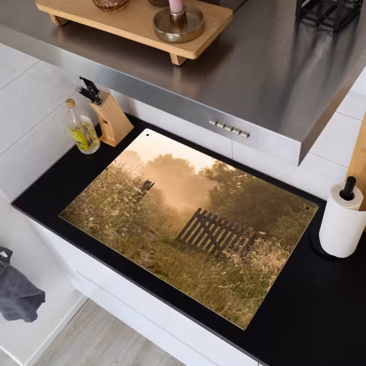 Hek - Natuur - Mist - Veld Inductie beschemer met haakjes klein -sfeer1