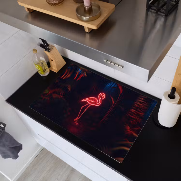 Flamingo - Roze - Neon - Licht Inductie beschemer met haakjes klein -sfeer1