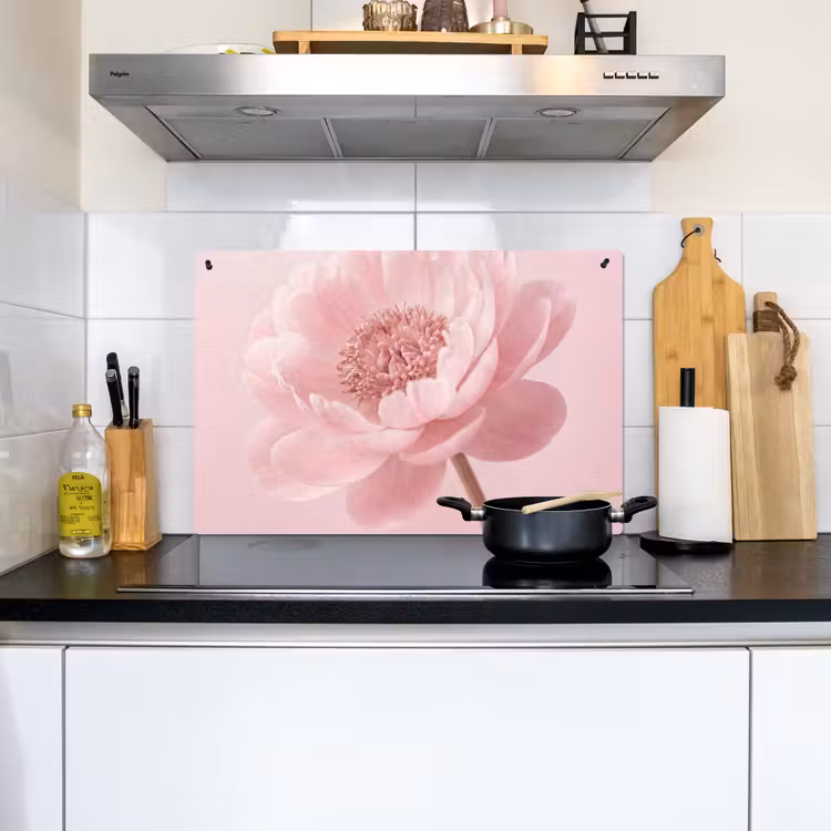 Bloem - Pioenroos - Roze Inductie beschemer met haakjes klein -sfeer2