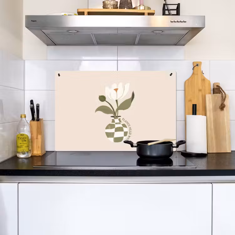 Bloem - Wit - Vaas - Quote Inductie beschemer met haakjes klein -sfeer2