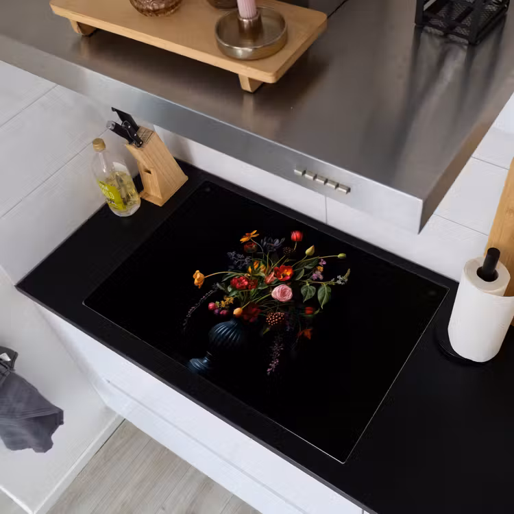 Bloemen - Bessen - Klassiek Inductie beschemer met haakjes klein -sfeer1