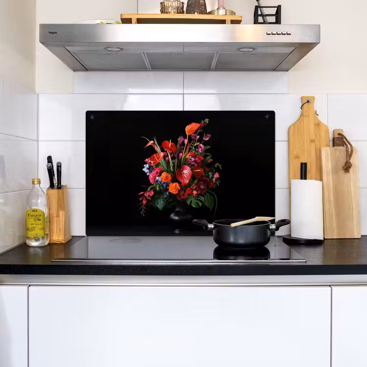 Bloemen - Boeket - Sierlijk Inductie beschemer met haakjes klein -sfeer2