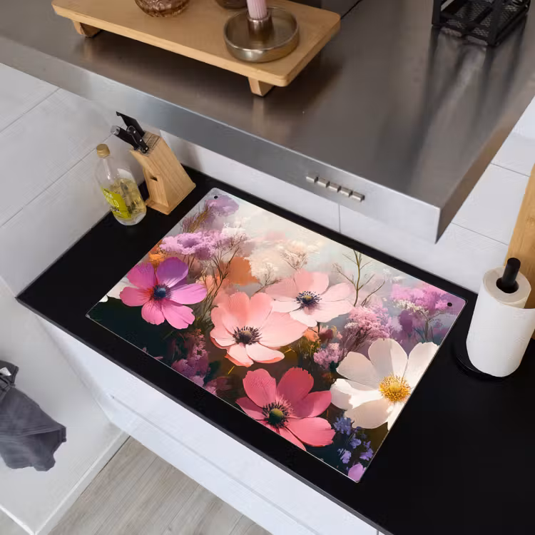 Bloemen - Kleurrijk - Bloei Inductie beschemer met haakjes klein -sfeer1
