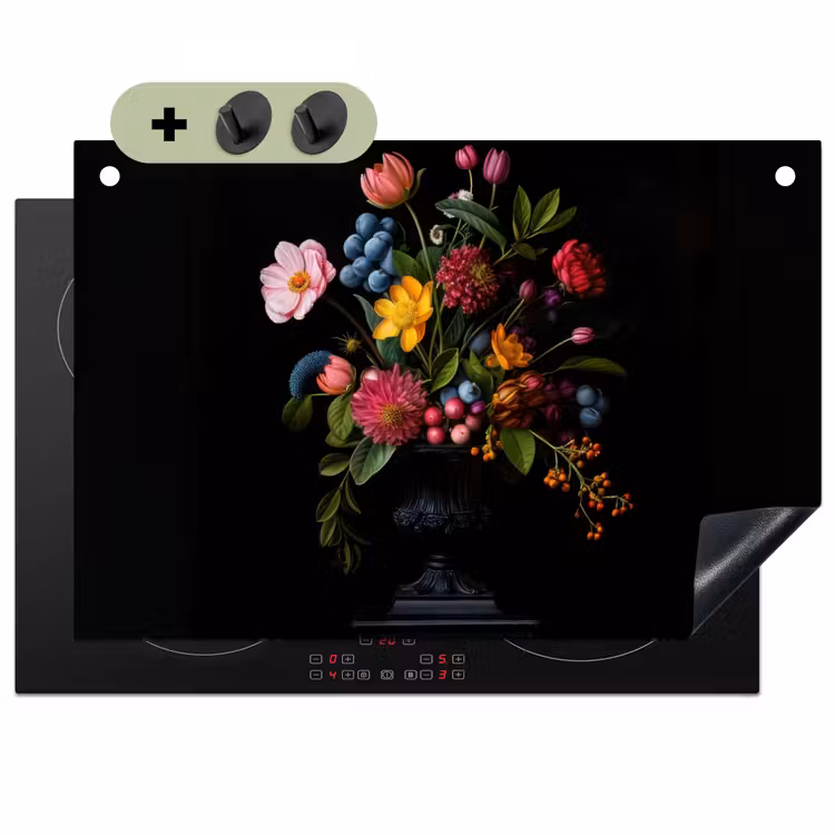 Bloemen - Vrolijk - Vaas Inductie beschemer met haakjes klein -3d