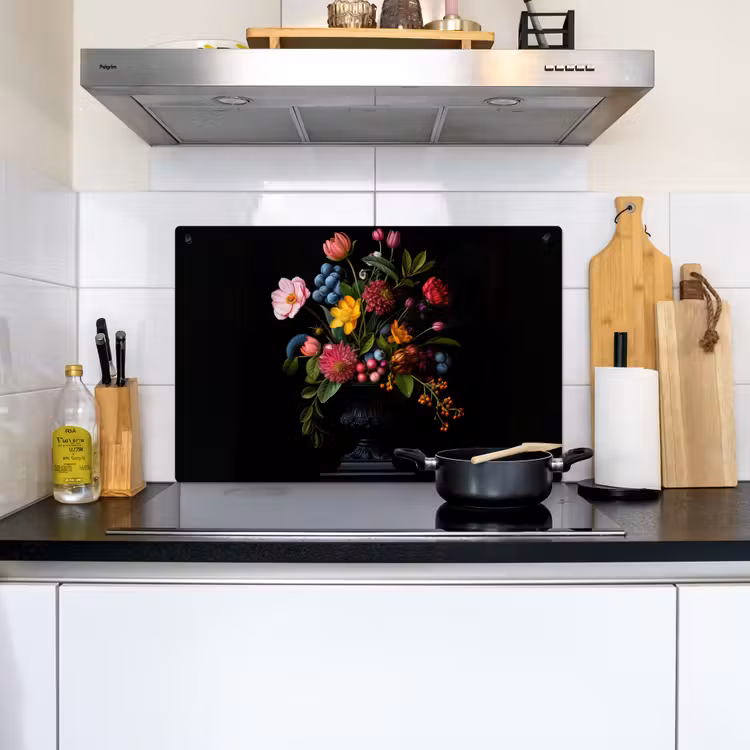Bloemen - Vrolijk - Vaas Inductie beschemer met haakjes klein -sfeer2