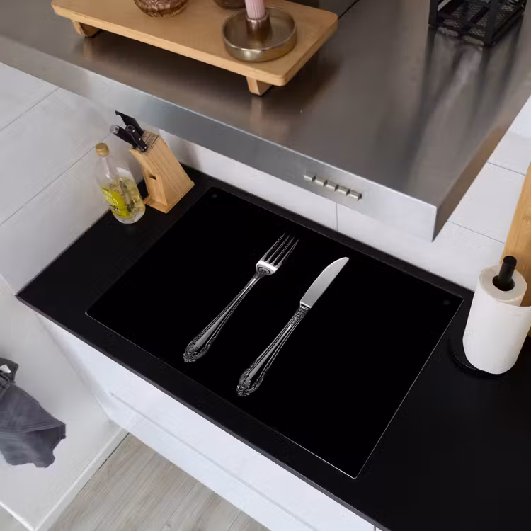 Vork - Mes - Zilver Inductie beschemer met haakjes klein -sfeer1