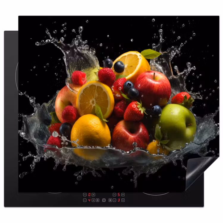 Fruit - Appel - Sinaasappel - Rode vruchten - Water Inductie beschermer vinyl 3mm middel -3d