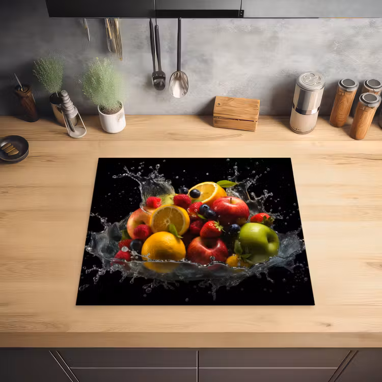 Fruit - Appel - Sinaasappel - Rode vruchten - Water Inductie beschermer vinyl 3mm middel -sfeer5