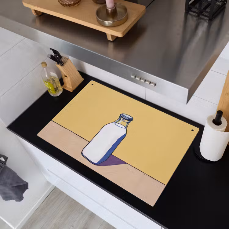 Glazen - Fles - Illustratie - Melk Inductie beschemer met haakjes klein -sfeer1
