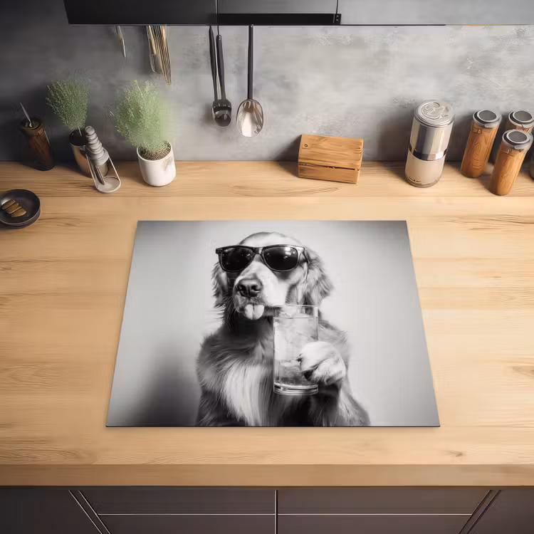 Golden retriever - Hond - Zonnebril - Gkas Inductie beschermer vinyl 3mm middel -sfeer5