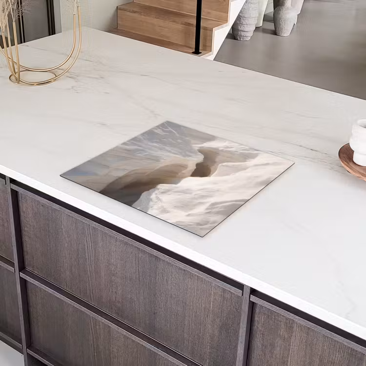 Kloof - Wit - Sneeuw Inductie beschermer vinyl 3mm middel -sfeer8