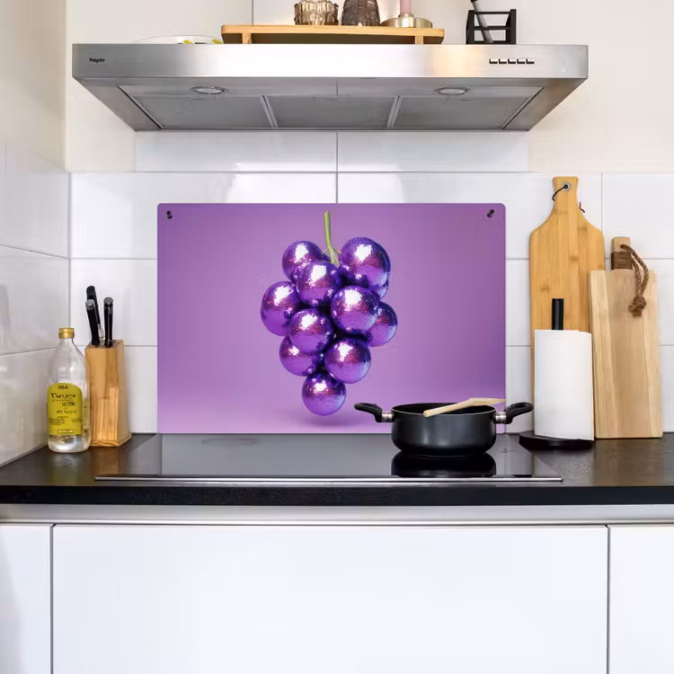 Druif - Disco - Glitter - Paars Inductie beschemer met haakjes klein -sfeer2