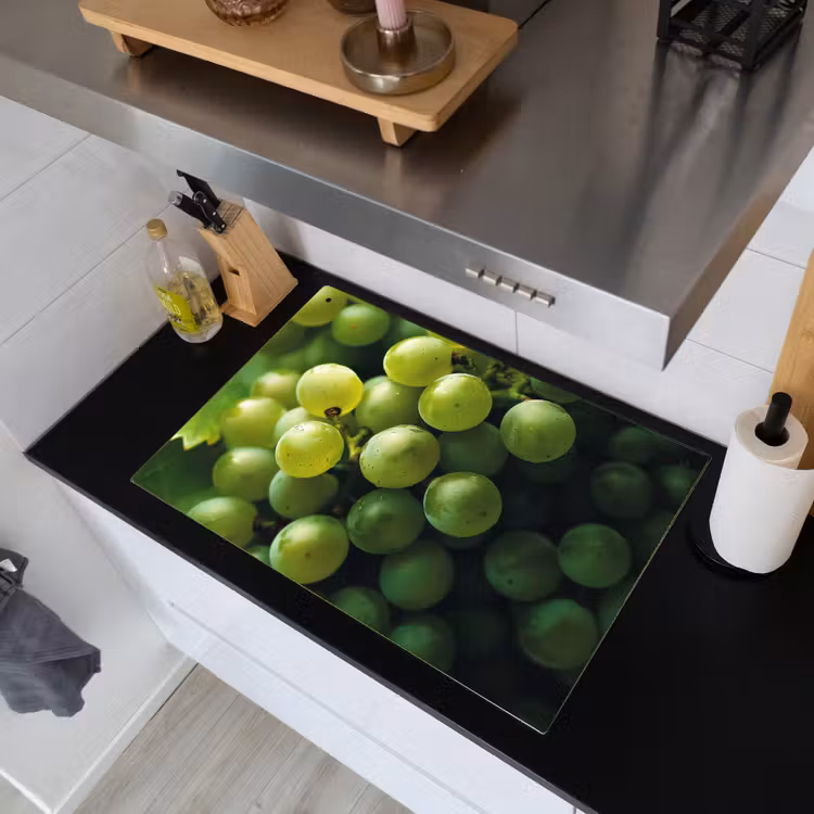 Druiven - Tros - Groen Inductie beschemer met haakjes klein -sfeer1