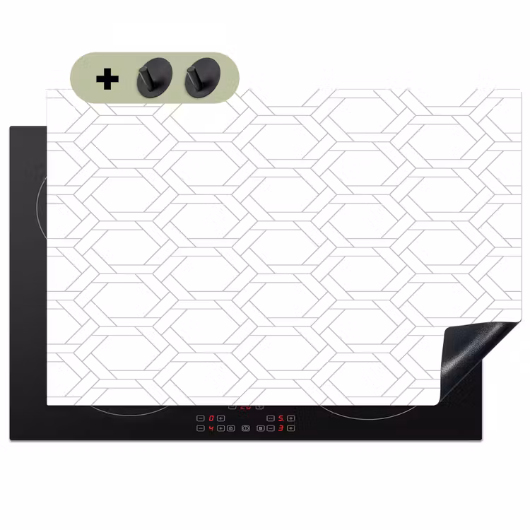 Grafisch - Patroon - Modern Inductie beschemer met haakjes klein 777 -3d