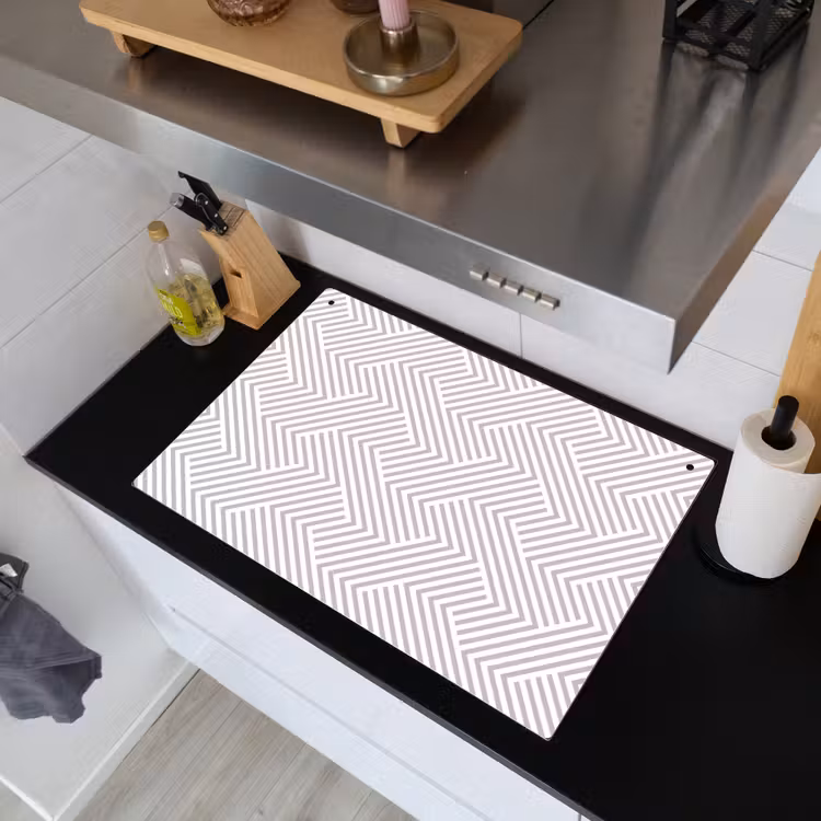 Grafisch - Patroon - Modern - Schuin Inductie beschemer met haakjes klein 777 -sfeer1