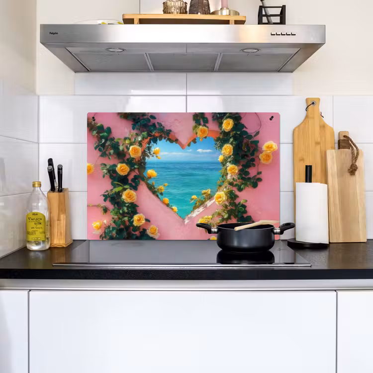 Hart - Zee - Muur Inductie beschemer met haakjes klein -sfeer2