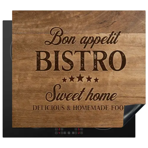 Huiselijke Bistro Beleving Inductie beschermer vinyl 3mm middel -3d