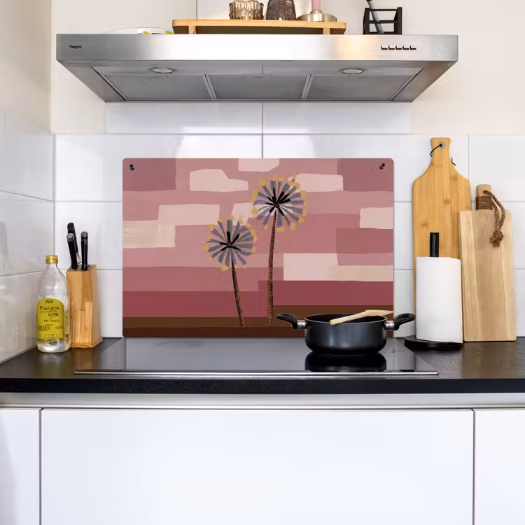 Illustratie - Bloemen - Vlakken - Abstract Inductie beschemer met haakjes klein -sfeer2