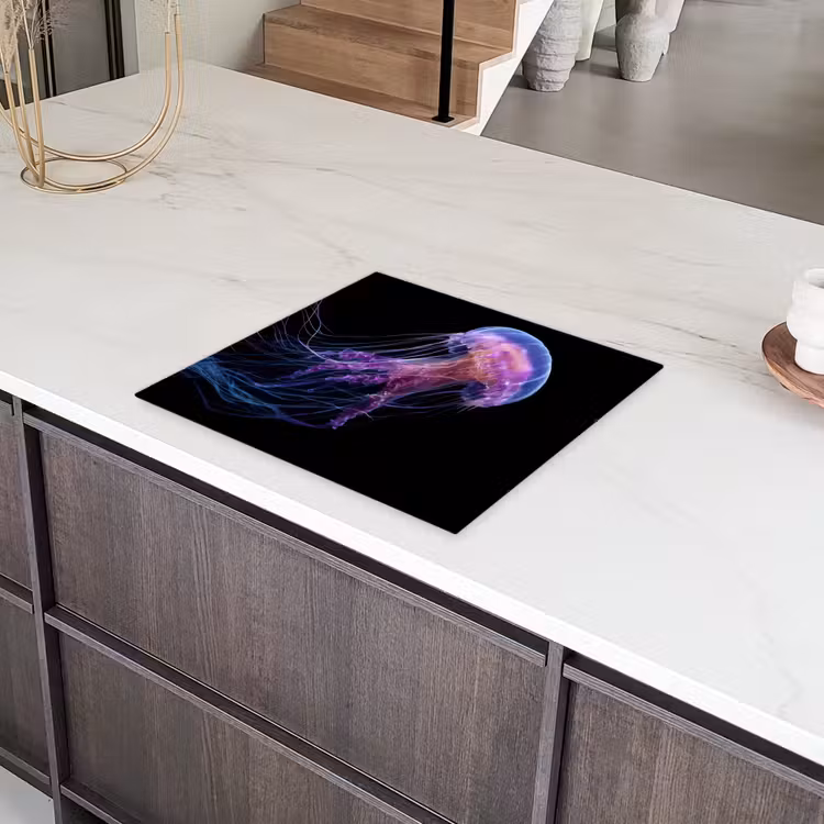 Kwal - Doorzichtig - Roze - Tentakels Inductie beschermer vinyl 3mm middel -sfeer8