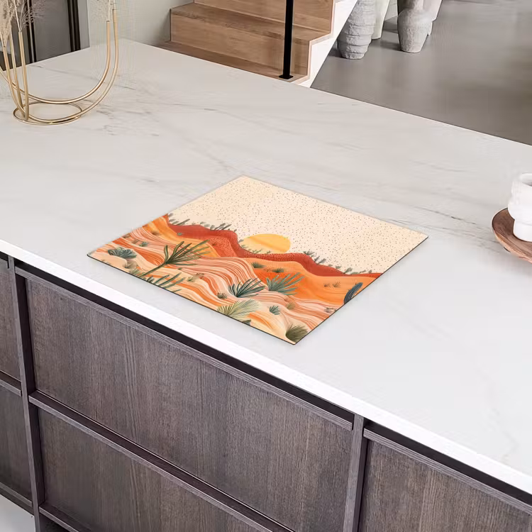 Landschap - Heuvels - Zonsondergang Inductie beschermer vinyl 3mm middel -sfeer8