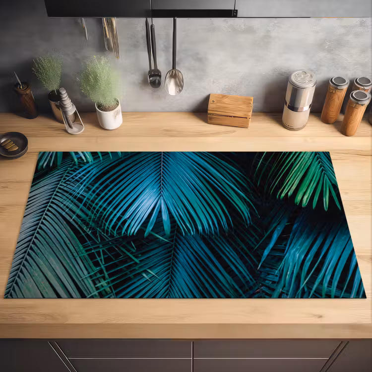 Bladeren - Tropisch - Jungle - Natuur Inductie beschermer vinyl 3mm groot -sfeer5