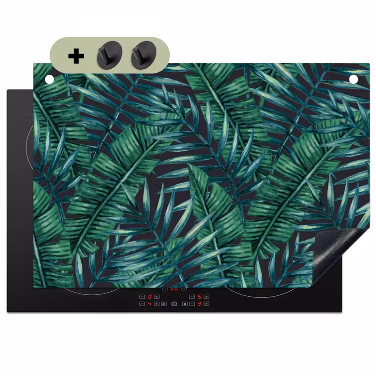 Bladeren - Tropisch - Jungle - Natuur Inductie beschemer met haakjes klein -3d