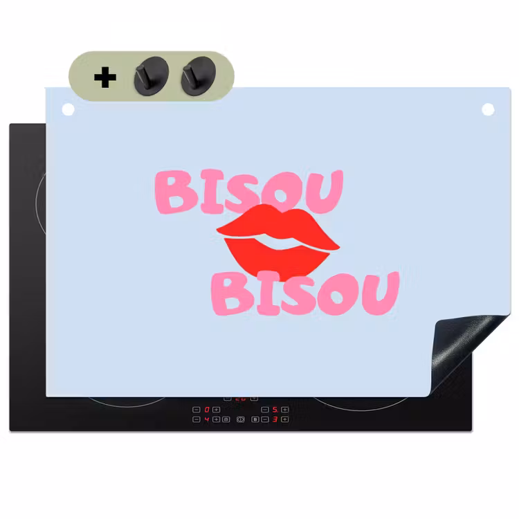 Lippen - Bisou - Blauw Inductie beschemer met haakjes klein -3d