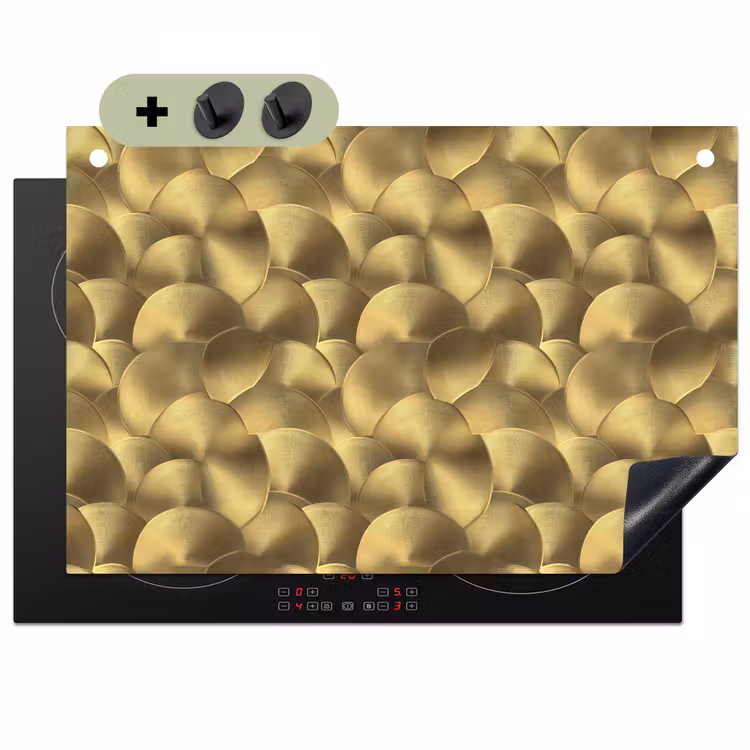 Modern - Cirkel - Goud Inductie beschemer met haakjes klein 777 -3d