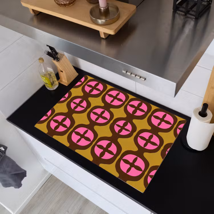 Modern - Patroon - Roze Inductie beschemer met haakjes klein 777 -sfeer1