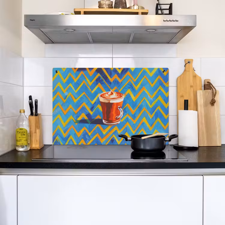 Mok - Koffie - Zigzag - Slagroom Inductie beschemer met haakjes klein -sfeer2