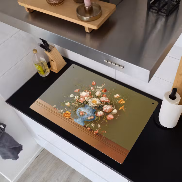 Neutral - Bloemen - Boeket - Vaas Inductie beschemer met haakjes klein -sfeer1
