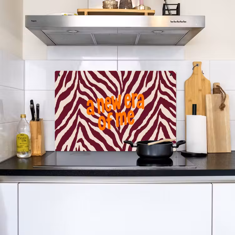 New era - Bordeaux - Zebraprint Inductie beschemer met haakjes klein -sfeer2