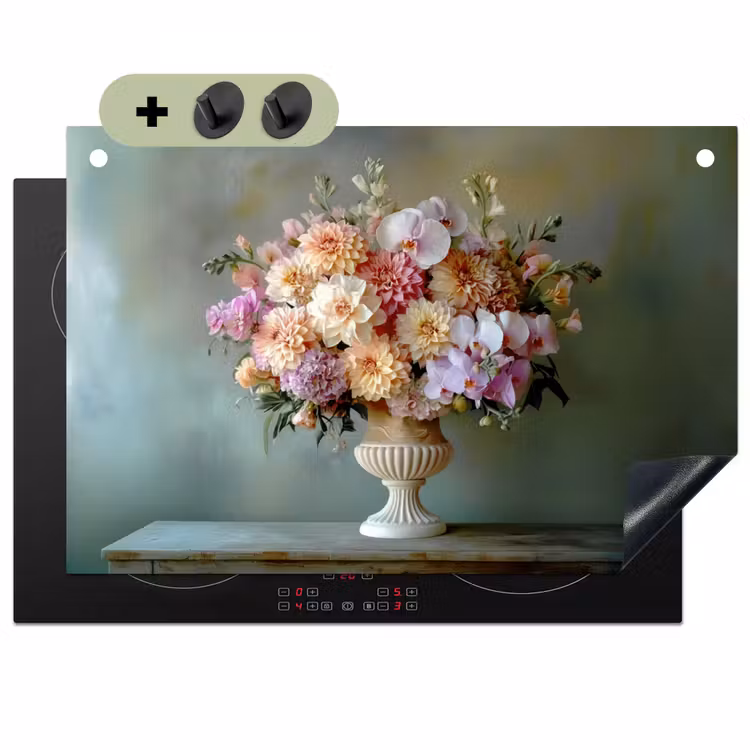 Orchidee - Boeket - Vaas - Bloemen Inductie beschemer met haakjes klein -3d