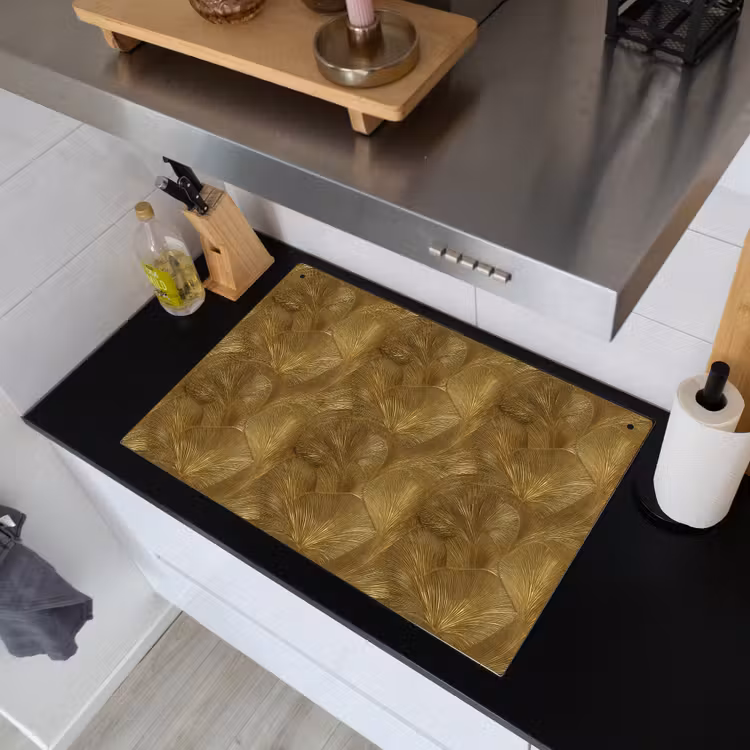 Organisch - Lijnen - Goud Inductie beschemer met haakjes klein 777 -sfeer1