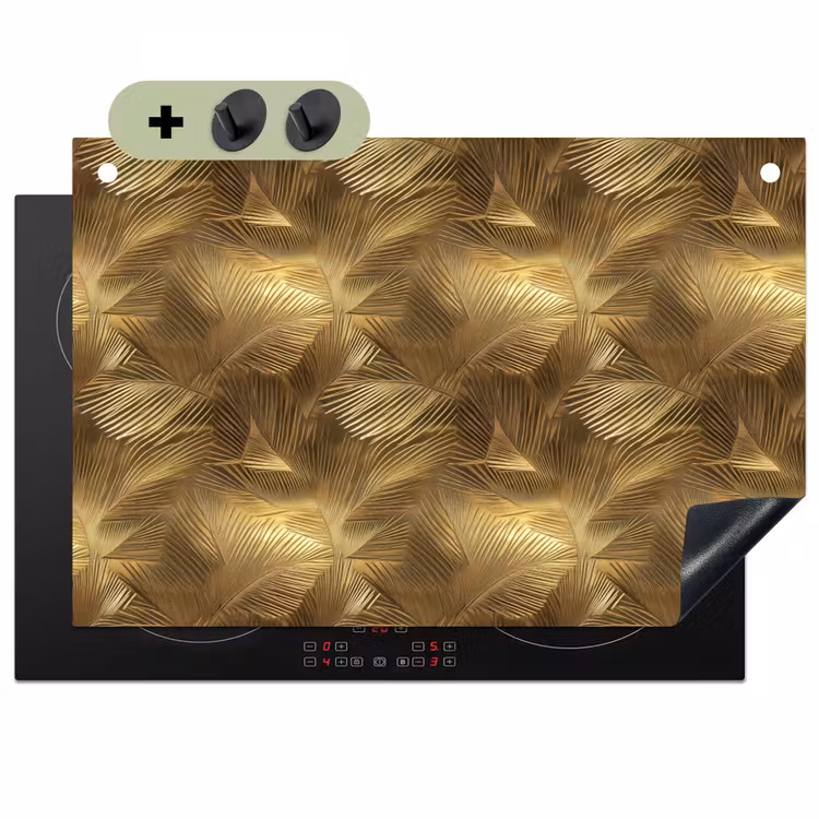Palm - Waaier - Goud Inductie beschemer met haakjes klein 777 -3d