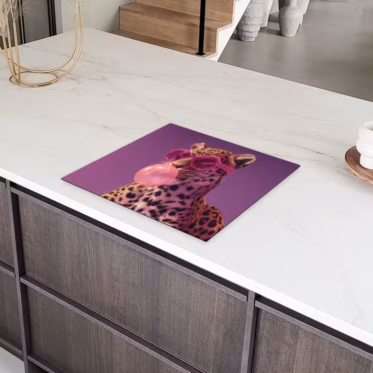 Panter - Zonnebril - Kauwgombel - Roze Inductie beschermer vinyl 3mm middel -sfeer8