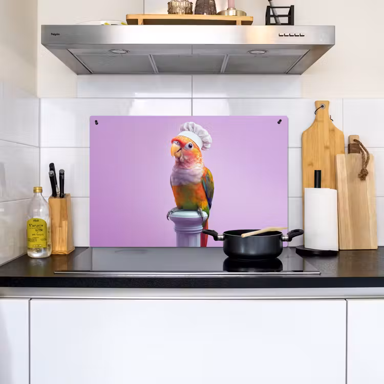 Papegaai - Koksmuts - Pilaar - Vogel Inductie beschemer met haakjes klein -sfeer2