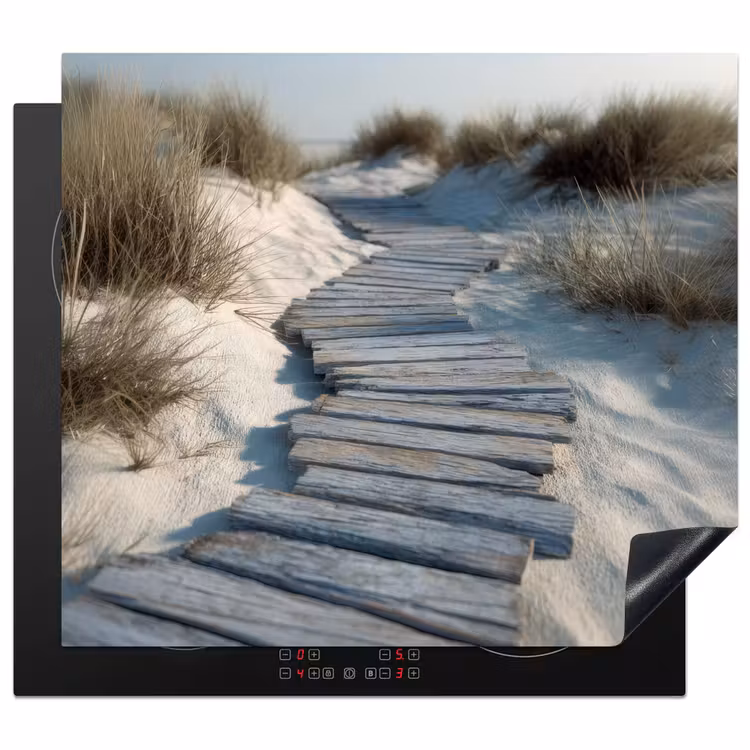 Pad - Planken - Duinen - Gras Inductie beschermer vinyl 3mm middel -3d