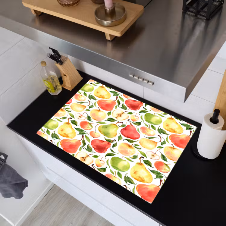 Patroon - Appels - Peren Inductie beschemer met haakjes klein 777 -sfeer1