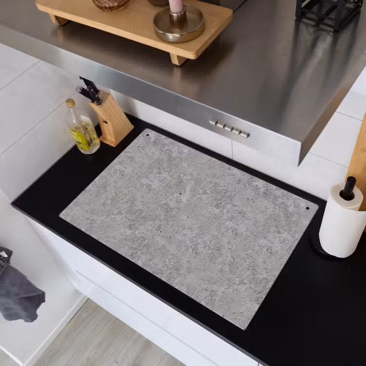 Patroon - Cement - Beton Inductie beschemer met haakjes klein 777 -sfeer1