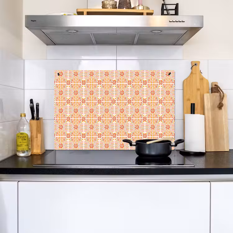 Patroon - Retro - Kleur Inductie beschemer met haakjes klein 777 -sfeer2