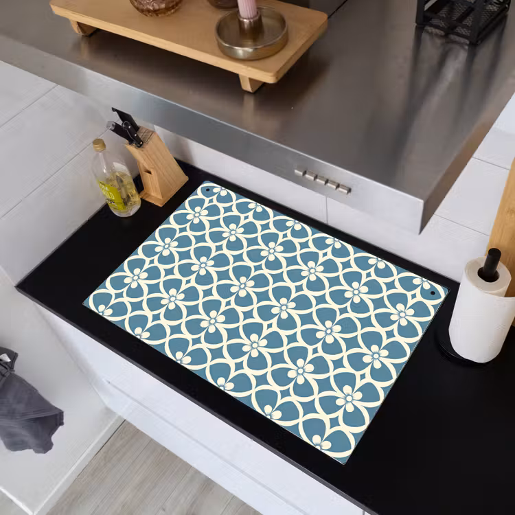 Patroon - Symmetrisch - Blauw Inductie beschemer met haakjes klein 777 -sfeer1