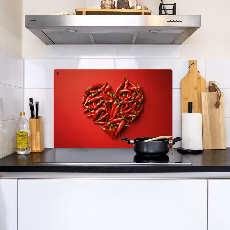 Pepers - Rood - Hart Inductie beschemer met haakjes klein -sfeer2
