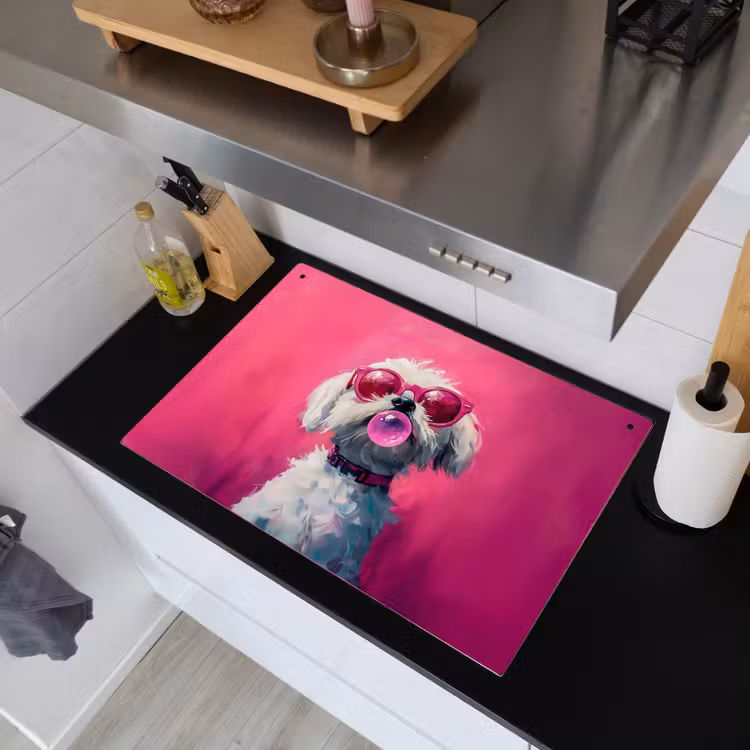 Pink - Hond - Bubbel Inductie beschemer met haakjes klein -sfeer1